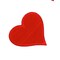 2 Pieces 3 Inch Red Embroidered Sweetheart Iron On Valentine Heart Patches for Denim